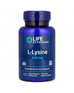 Life Extension, L-лизин, 620 мг, 100 растительных капсул