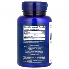 Life Extension, L-лизин, 620 мг, 100 растительных капсул