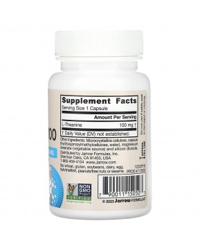 Jarrow Formulas, теанин 100, 100 мг, 60 вегетарианских капсул