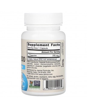 Jarrow Formulas, Теанин 200, 200 мг, 60 вегетарианских капсул