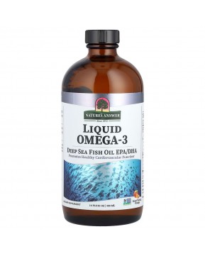 Nature's Answer, омега-3 в жидкой форме, жир глубоководных рыб с ЭПК и ДГК, со вкусом апельсина, 480 мл (16 жидк. унций)