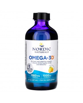 Nordic Naturals, Omega-3D, Lemon, 237 мл (8 жидких унций)