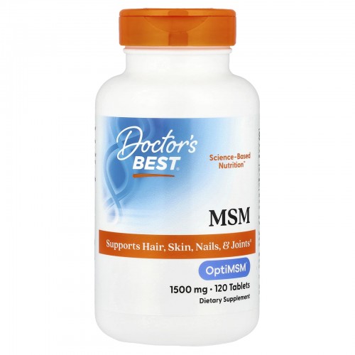 Doctor's Best, МСМ с OptiMSM, 1500 мг, 120 таблеток Doctor's Best, МСМ с OptiMSM, 1500 мг, 120 таблеток