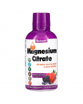 Bluebonnet Nutrition, жидкий цитрат магния, вкус ягодной смеси, 473 мл (16 жидк. унций)
