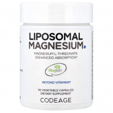 Codeage, липосомальный L-треонат магния, 90 растительных капсул