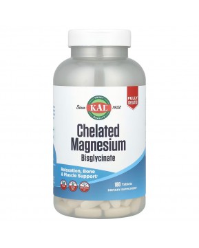 KAL, хелатный бисглицинат магния, 180 таблеток (105 мг в 1 таблетке)