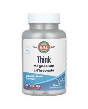 KAL, магний L-треонат для улучшения работы мозга, 2000 мг, 60 таблеток