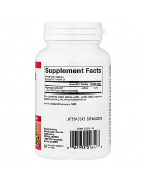 Natural Factors, цитрат магния, 90 капсул (150 мг в 1 капсуле)
