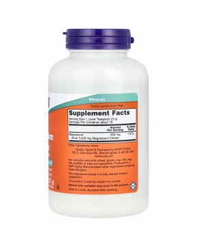 NOW Foods, чистый цитрат магния в порошке, 227 г