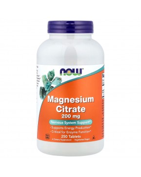 NOW Foods, цитрат магния, 250 таблеток (200 мг в 1 таблетке)