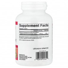 Natural Factors, глицинат магния, 200 мг, 120 вегетарианских капсул