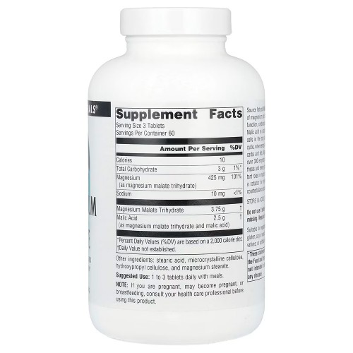 Source Naturals, малат магния, 180 таблеток