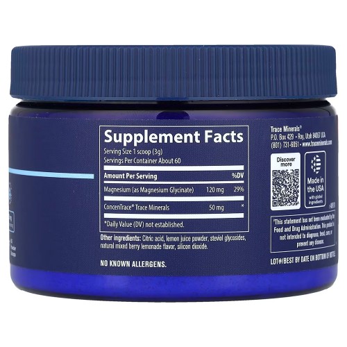 Trace, глицинат магния, в порошке, со вкусом ягод и лимонада, 180 г Trace, глицинат магния, в порошке, со вкусом ягод и лимонада, 180 г