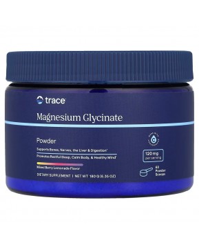 Trace, глицинат магния, в порошке, со вкусом ягод и лимонада, 180 г