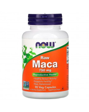 NOW Foods, Сырая мака, 750 мг, 90 растительных капсул