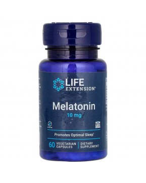 Life Extension, Мелатонин, 10 мг, 60 вегетарианских капсул