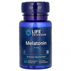Life Extension, Мелатонин, 3 мг, 60 вегетарианских капсул