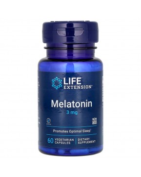 Life Extension, Мелатонин, 3 мг, 60 вегетарианских капсул