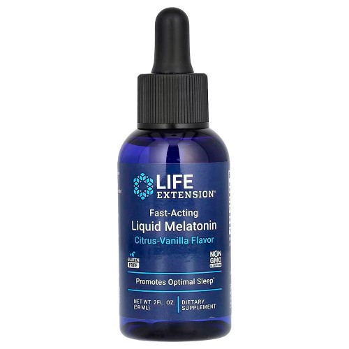 Life Extension, быстродействующий жидкий мелатонин, со вкусом цитруса и ванили, 59 мл (2 жидк. унции)