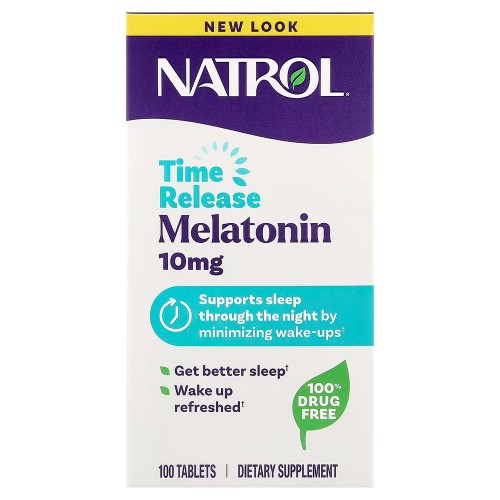 Natrol, мелатонин, медленное высвобождение, 10 мг, 100 таблеток Natrol, мелатонин, медленное высвобождение, 10 мг, 100 таблеток