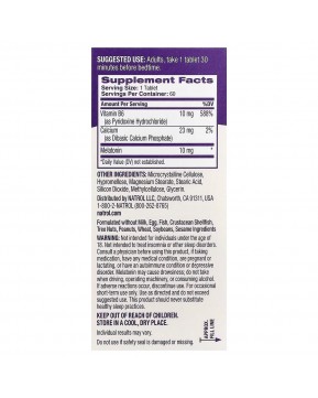 Natrol, мелатонин, улучшенный сон, медленное высвобождение, 10 мг, 60 таблеток