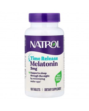 Natrol, Мелатонин, медленное высвобождение, 3 мг, 100 таблеток