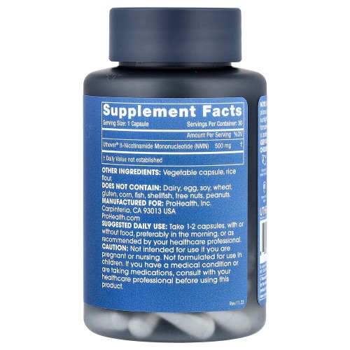 ProHealth Longevity, NMN Pro™ 500, 500 мг, 30 капсул