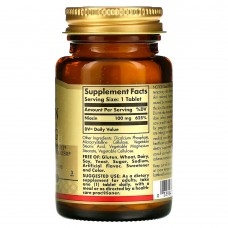 Solgar, Ниацин (витамин В3), 100 мг, 100 таблеток