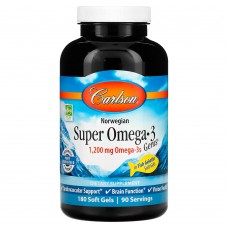 Carlson, Super Omega-3 Gems®, норвежские омега-3 кислоты, 180 капсул