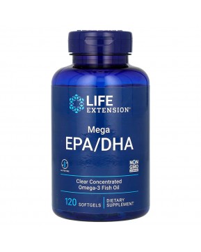 Life Extension, Mega EPA/DHA, ЭПК и ДГК, 120 капсул (1000 мг в 1 капсуле)