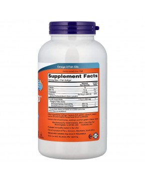 NOW Foods, Ultra Omega 3-D™, рыбий жир с омега-3, 180 капсул из рыбьего желатина