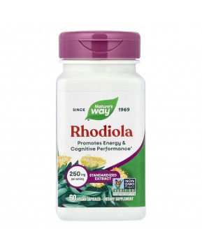 Nature's Way, родиола, 250 мг, 60 веганских капсул