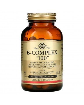 Solgar, комплекс витаминов группы B «100», 100 вегетарианских капсул