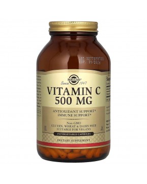Solgar, Витамин С, 500 мг, 250 растительных капсул