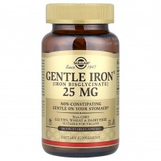 Solgar, Gentle Iron, 25 мг, 180 растительных капсул