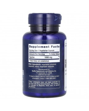 Life Extension, Таурин, 1000 мг, 90 вегетарианских капсул