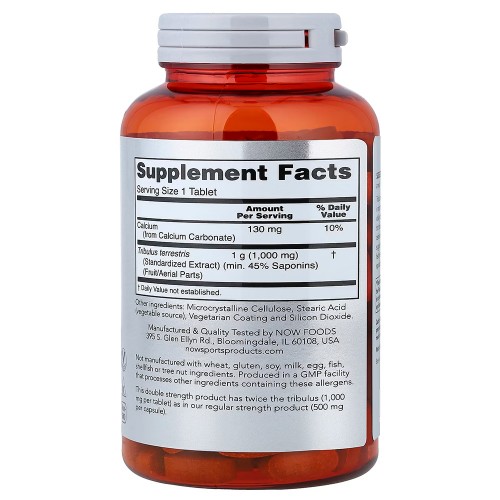 NOW Foods, Sports, якорцы, 1000 мг, 180 таблеток