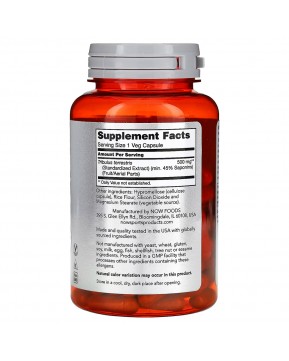 NOW Foods, Sports, якорцы, 500 мг, 100 вегетарианских капсул