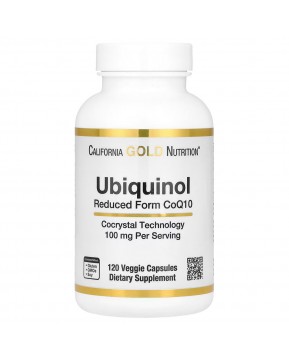 California Gold Nutrition, убихинол, восстановленная форма коэнзима Q10, 100 мг, 120 растительных капсул