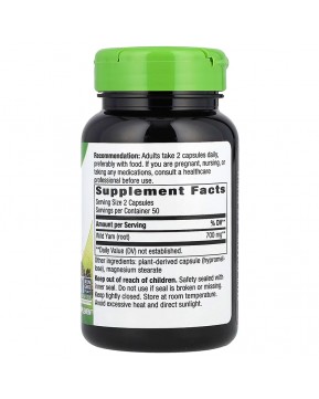 Nature's Way, корень дикого ямса, 700 мг, 100 веганских капсул (350 мг в 1 капсуле)