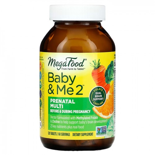 MegaFood, Baby & Me 2, 120 таблеток MegaFood, Baby & Me 2, 120 таблеток