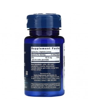 Life Extension, Пастилки с цинком, цитрусово-апельсиновый вкус, 60 вегетарианских пастилок